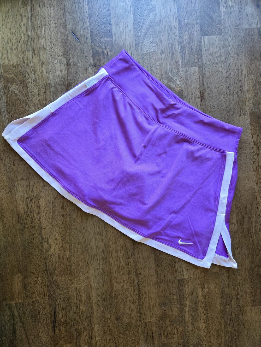 Nike Dri Fit Vibrant Purple Athletic Skort with White Accents
